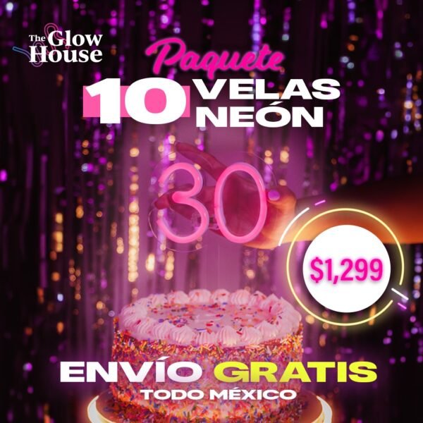 Paquete de velas neón
